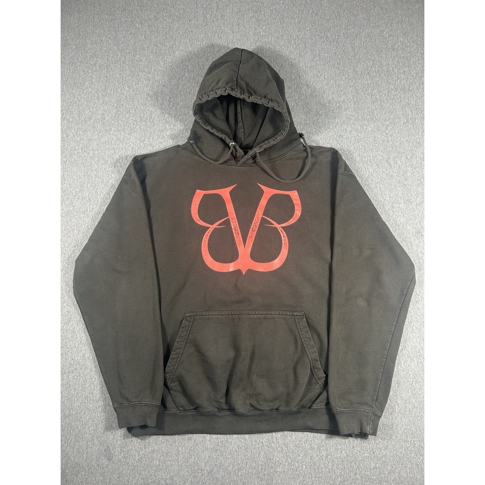 Black Veil Brides BVB Logo Winged Skull Graphic Hoodie Size L